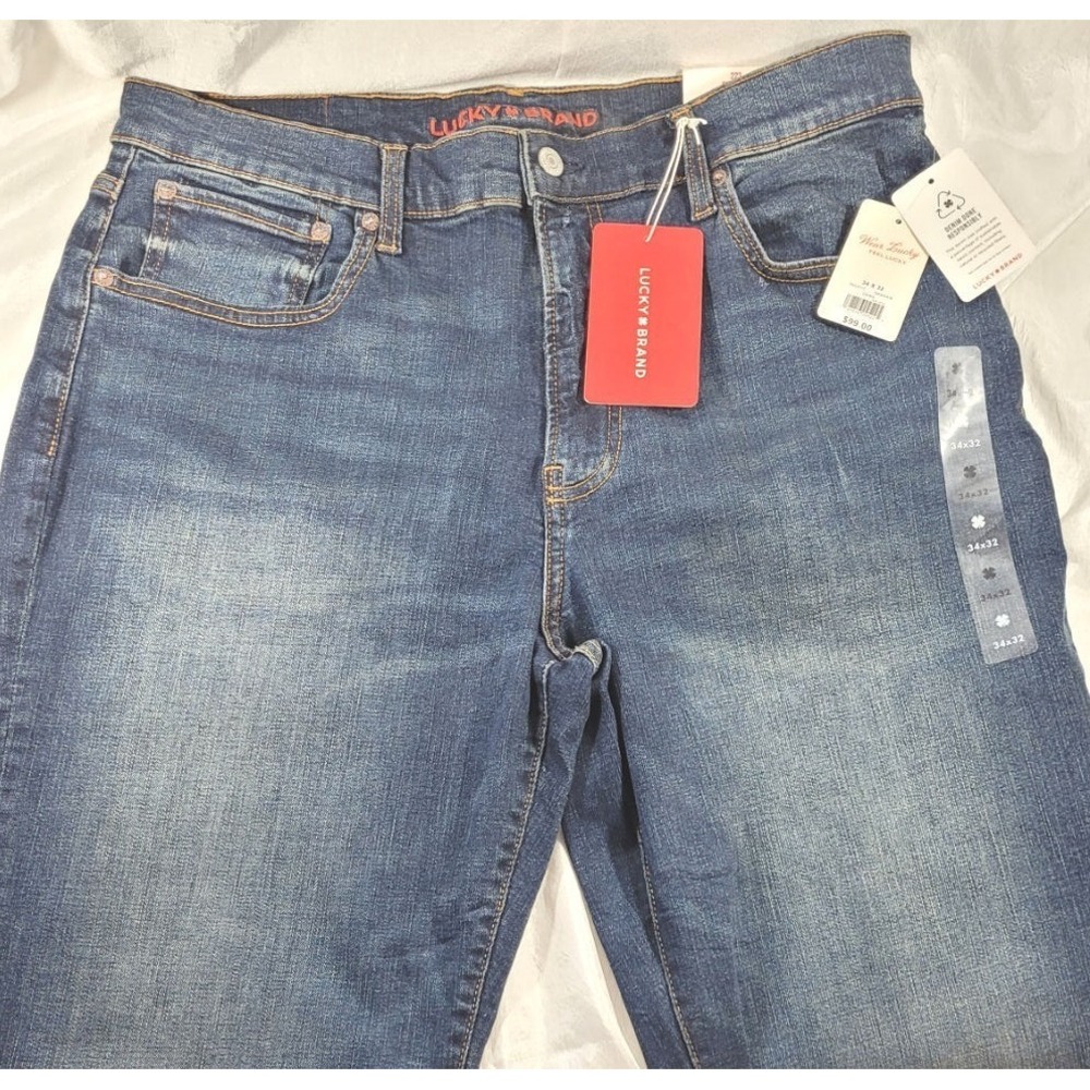 Lucky Brand Men's 223 Straight Leg Stretch Jeans -‎ Oasis - 34x32 (36x33) - READ